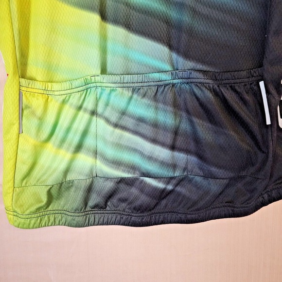 Sponeed Mens Cycling Jersey XXXL Green Black Short Sleeve Full Zip Breathable UV - Picture 13 of 16